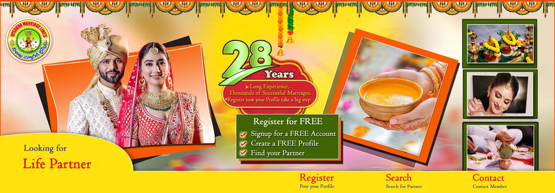 Hindu bride and groom